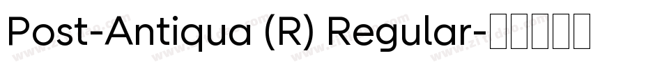 Post-Antiqua (R) Regular字体转换